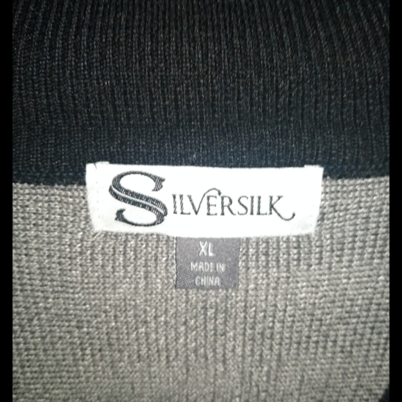 Silversilk Full Zip Knitted Cardigan Toggle Sweater Size XL - Picture 2 of 6